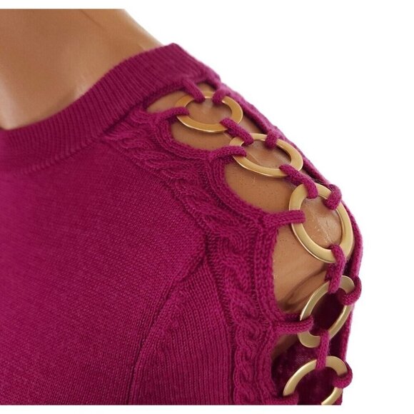 Jonathan Simkhai Merino Wool O-Ring Sweater Size XS Purple - Picture 3 of 9